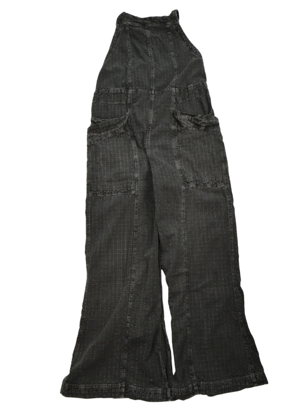 Free People Black Wide Leg Utility Overalls Jumpsuit Size Medium